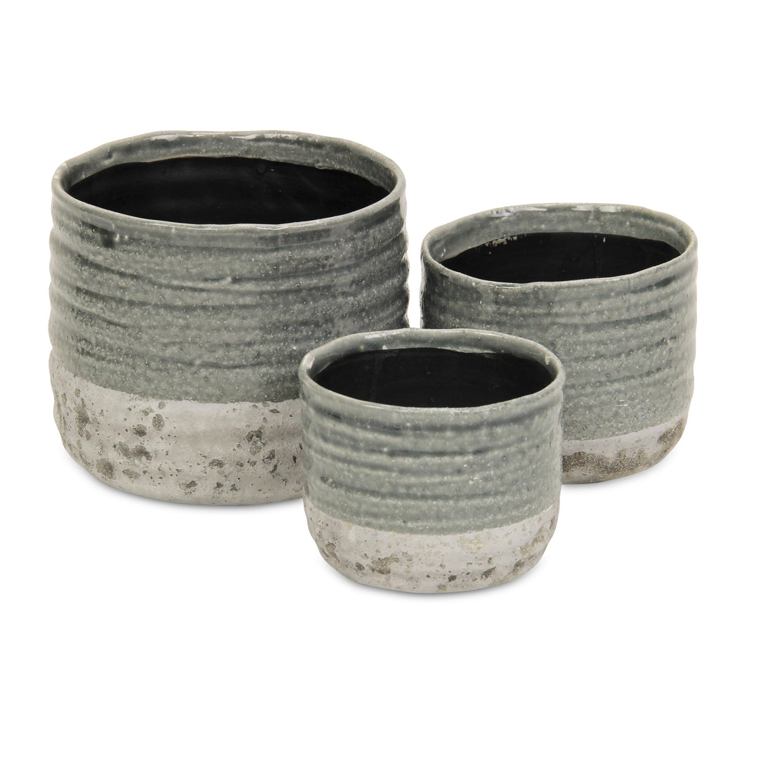 CHEUNGS Medea Two-toned Round Ceramic Pot - Medium