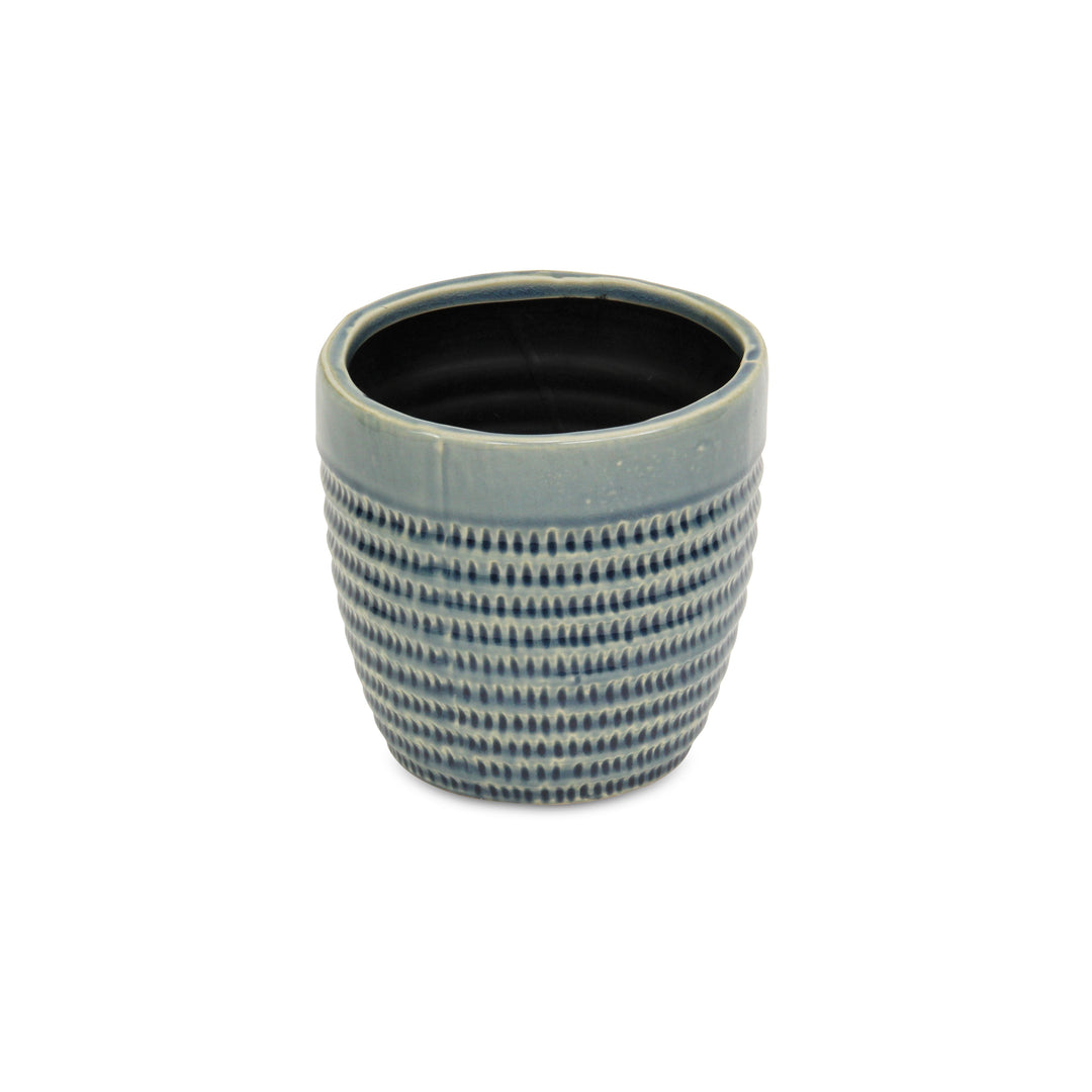 CHEUNGS Idola Tapered Blue Ceramic Pot - Large