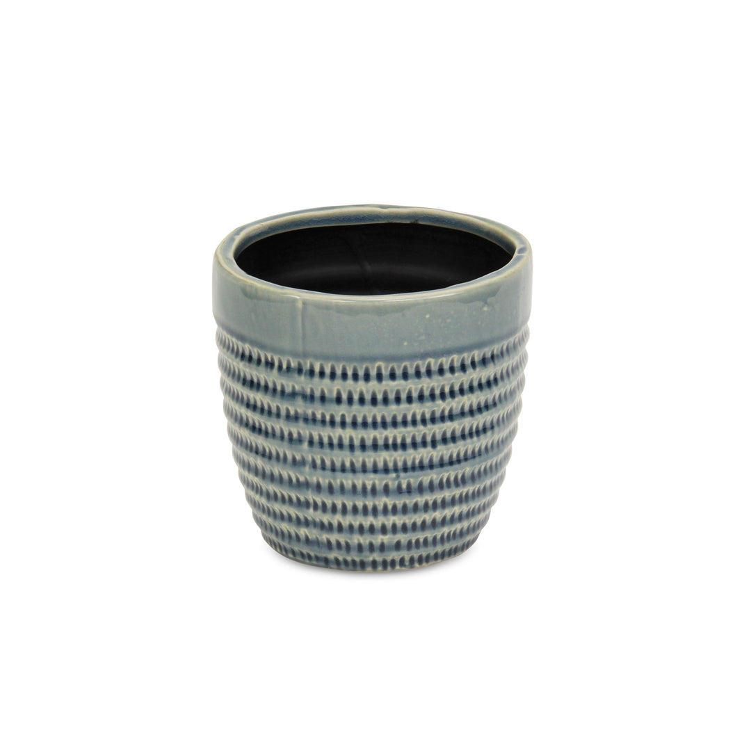 CHEUNGS Idola Tapered Blue Ceramic Pot - Large