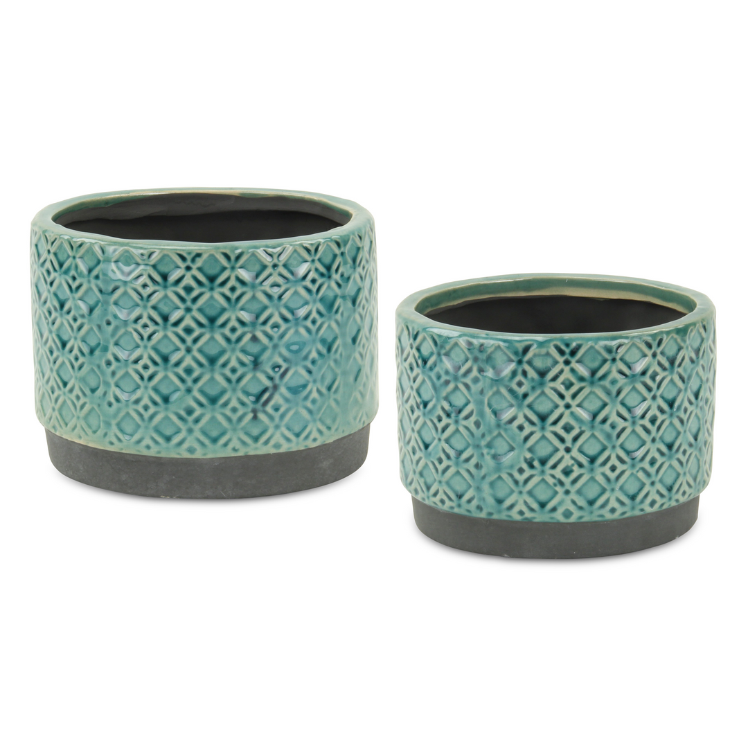 CHEUNGS Zajedani Turquoise Wide Lattice Pot - Large