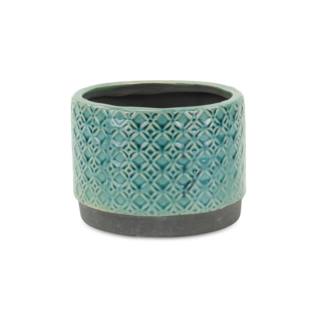 CHEUNGS Zajedani Turquoise Wide Lattice Pot - Large