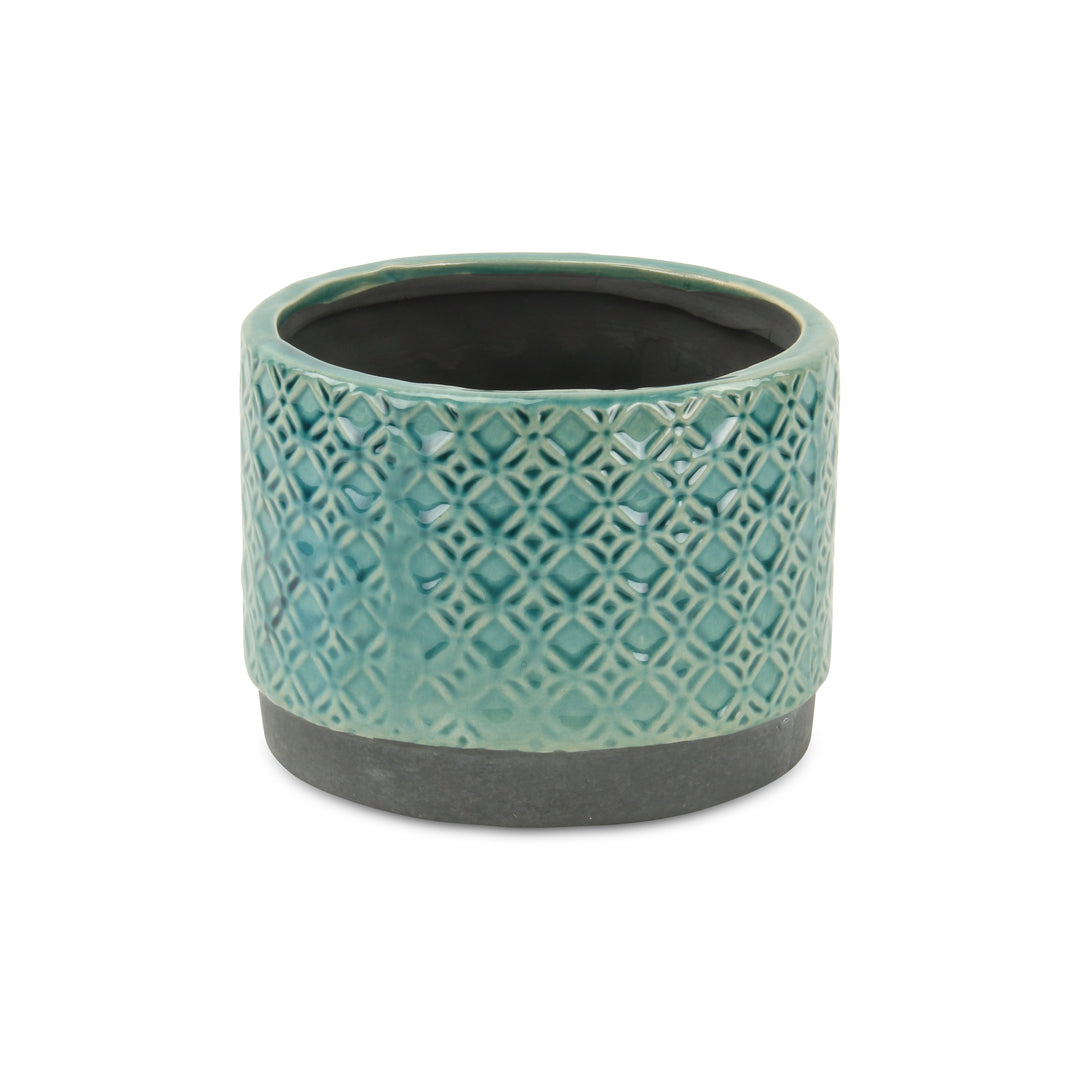 CHEUNGS Zajedani Turquoise Wide Lattice Pot - Large