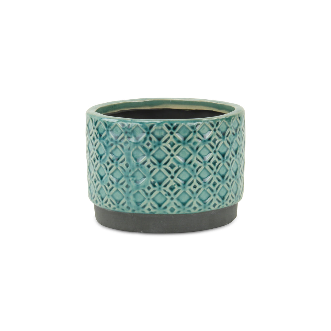 CHEUNGS Zajedani Turquoise Wide Lattice Pot - Small