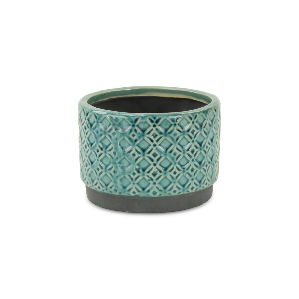 CHEUNGS Zajedani Turquoise Wide Lattice Pot - Small