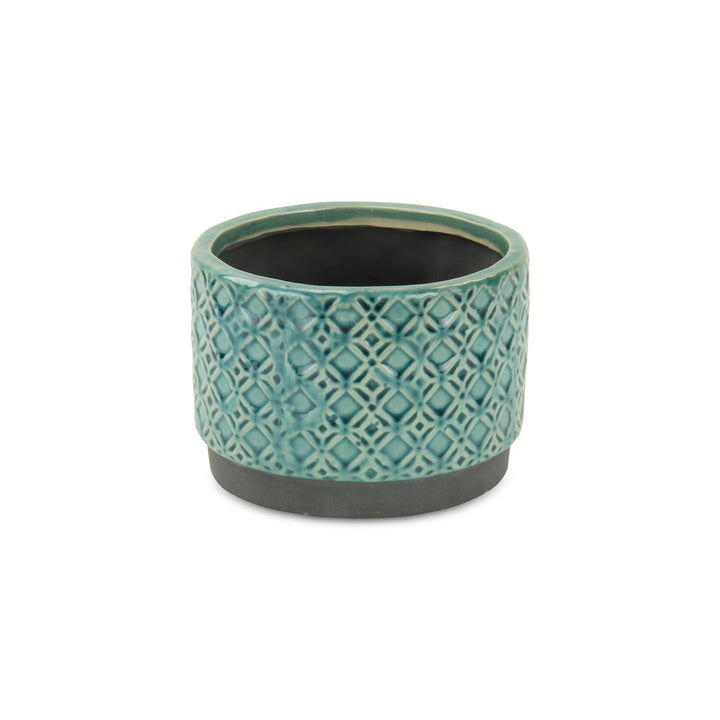 CHEUNGS Zajedani Turquoise Wide Lattice Pot - Small