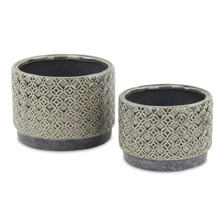 CHEUNGS Zajedani Gray Wide Lattice Pot - Small