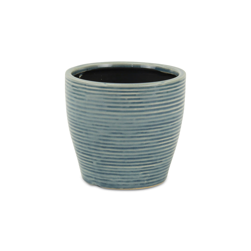 CHEUNGS Livia Rippled Blue Pot - Large