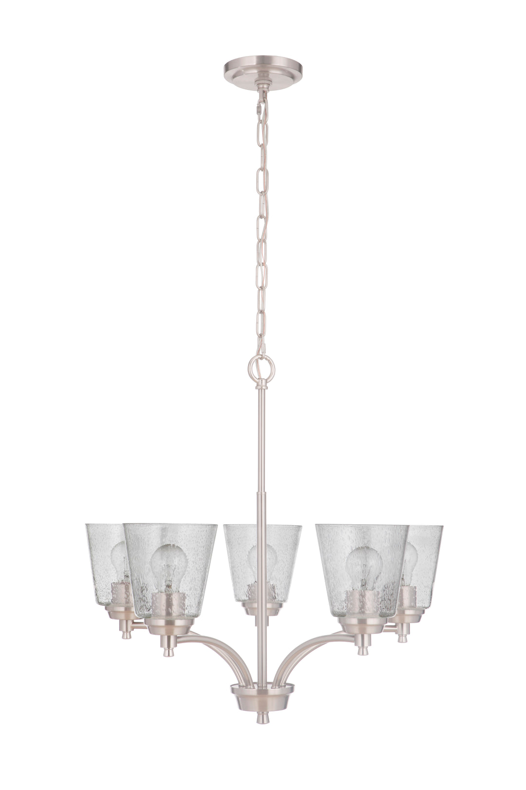 CRAFTMADE Tyler 5 Light Chandelier in Brushed Polished Nickel