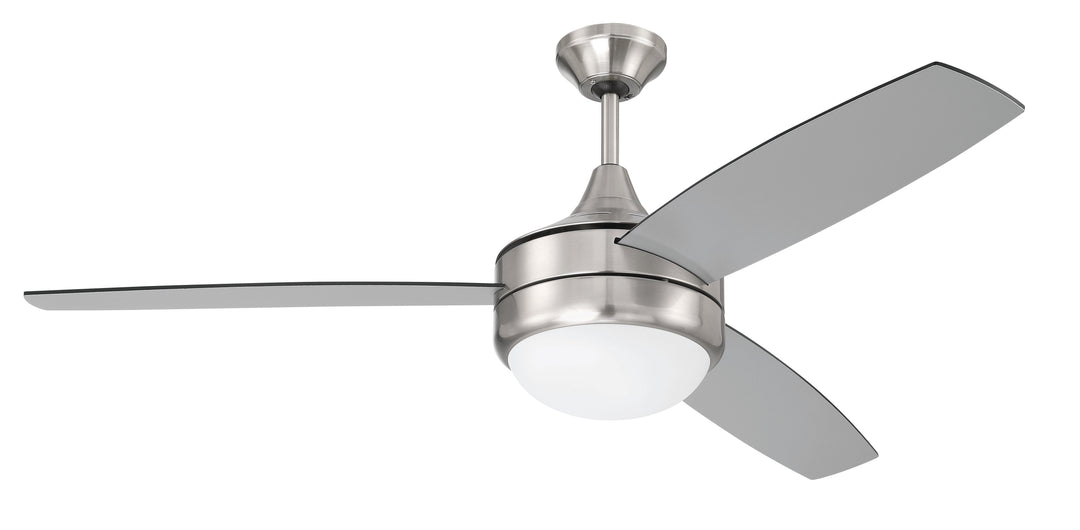 CRAFTMADE 52" Phaze II 3-Blade in Brushed Polished Nickel w/ Brushed Nickel/Greywood Textured Blades