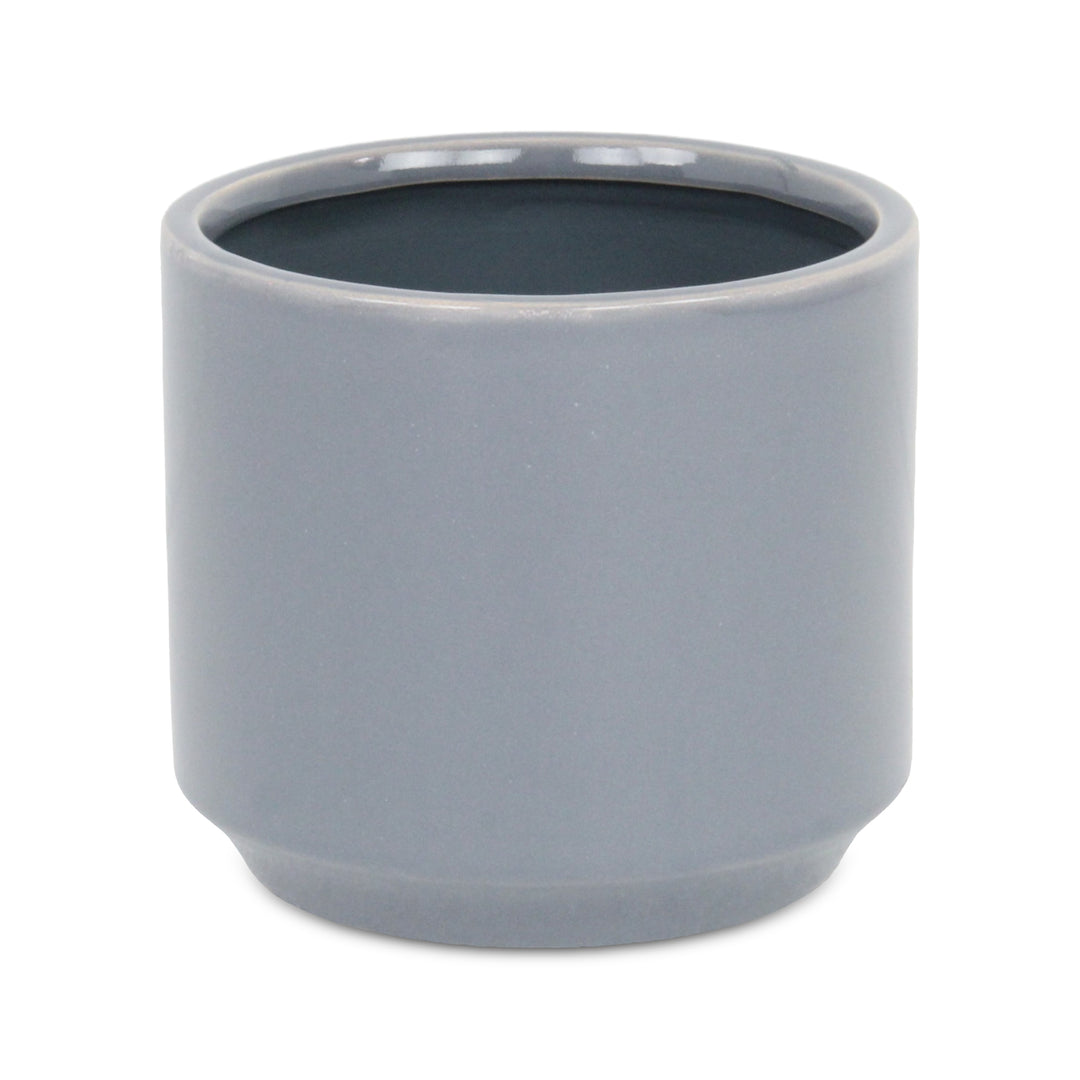 CHEUNGS Elegora Straight Side Solid Color Ceramic Pot - X-Large - Gray