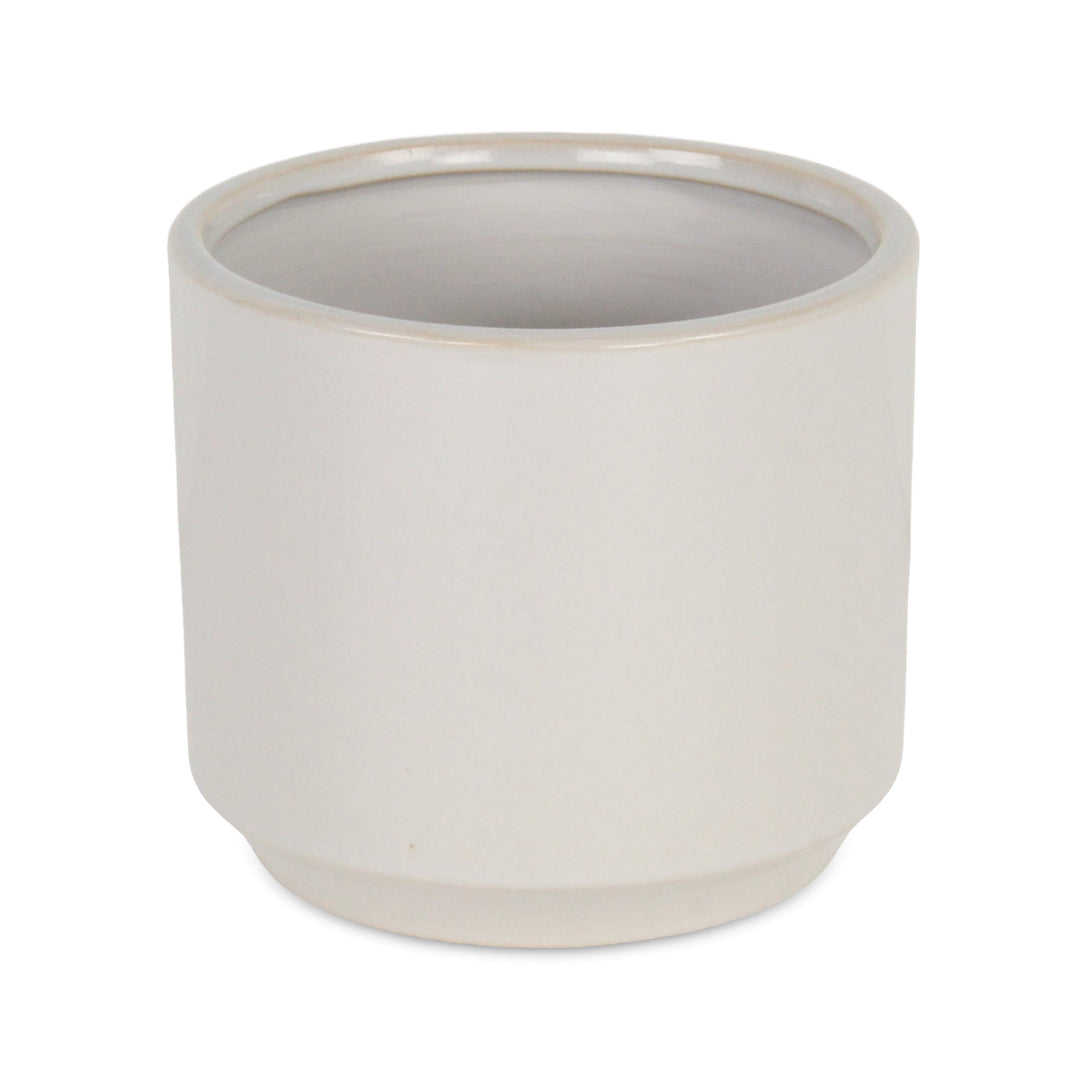 CHEUNGS Elegora Straight Side Solid Color Ceramic Pot - X-Large - Off White