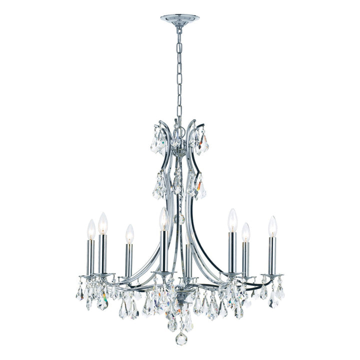 Cedar 8 Light Swarovski Strass Crystal Polished Chrome Chandelier Crystorama