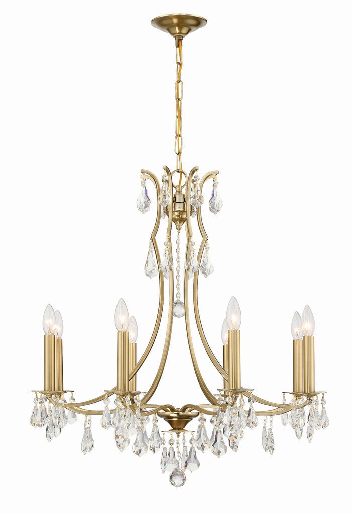 Cedar 8 Light Vibrant Gold Chandelier Crystorama