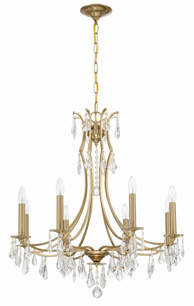 Cedar 8 Light Vibrant Gold Chandelier Crystorama