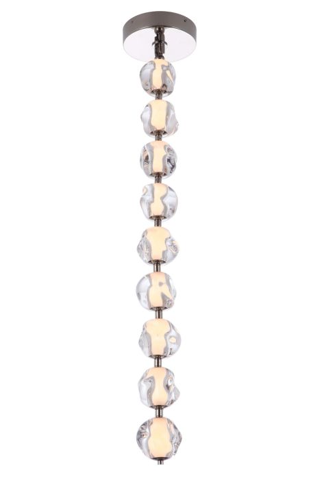 Jackie 9 Light LED Pendant in Polished Nickel Pendant Craftmade