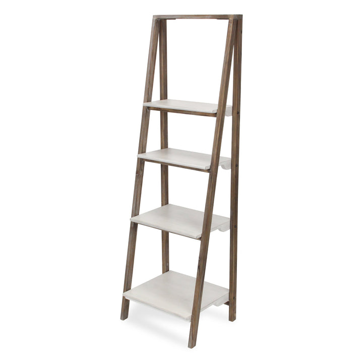 CHEUNGS Maison Ferme 4 Tier Foldable Shelf Display with Smooth White Accent