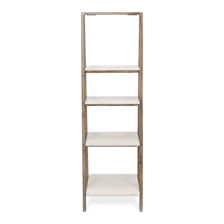 CHEUNGS Maison Ferme 4 Tier Foldable Shelf Display with Smooth White Accent