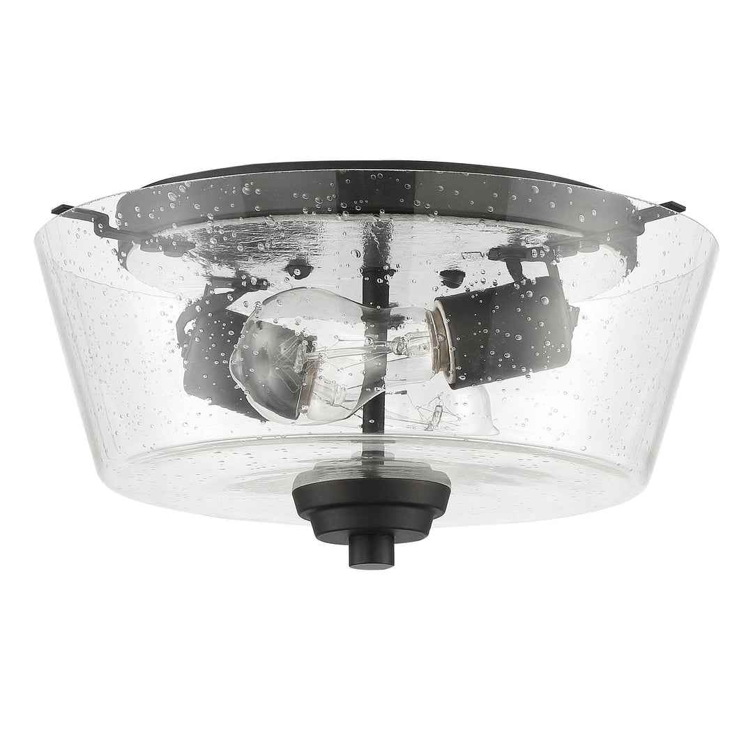 Grace 2 Light Flushmount in Espresso (Clear Seeded Glass) CRAFTMADE