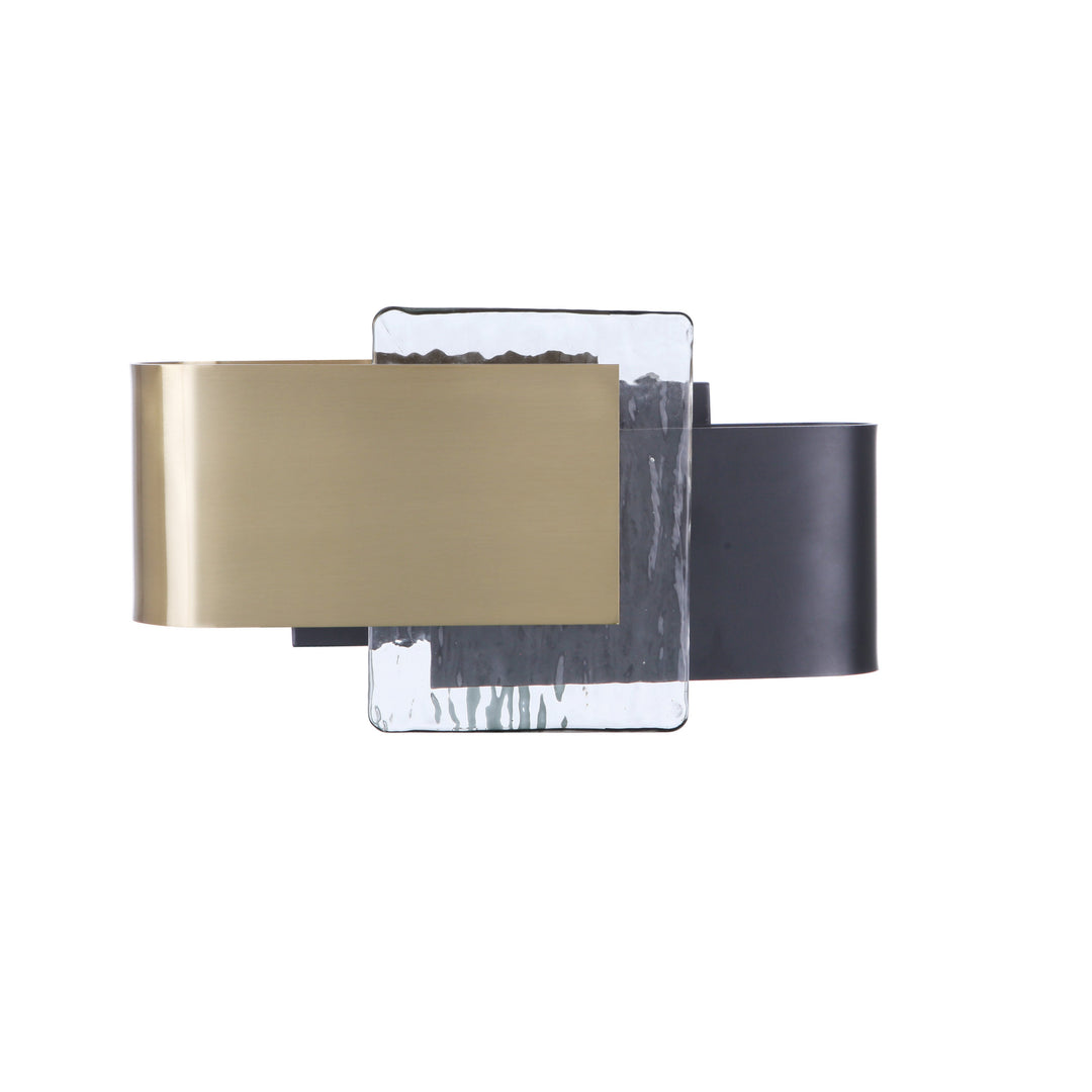 CRAFTMADE Harmony 1 Light LED Wall Sconce in Flat Black/Satin Brass