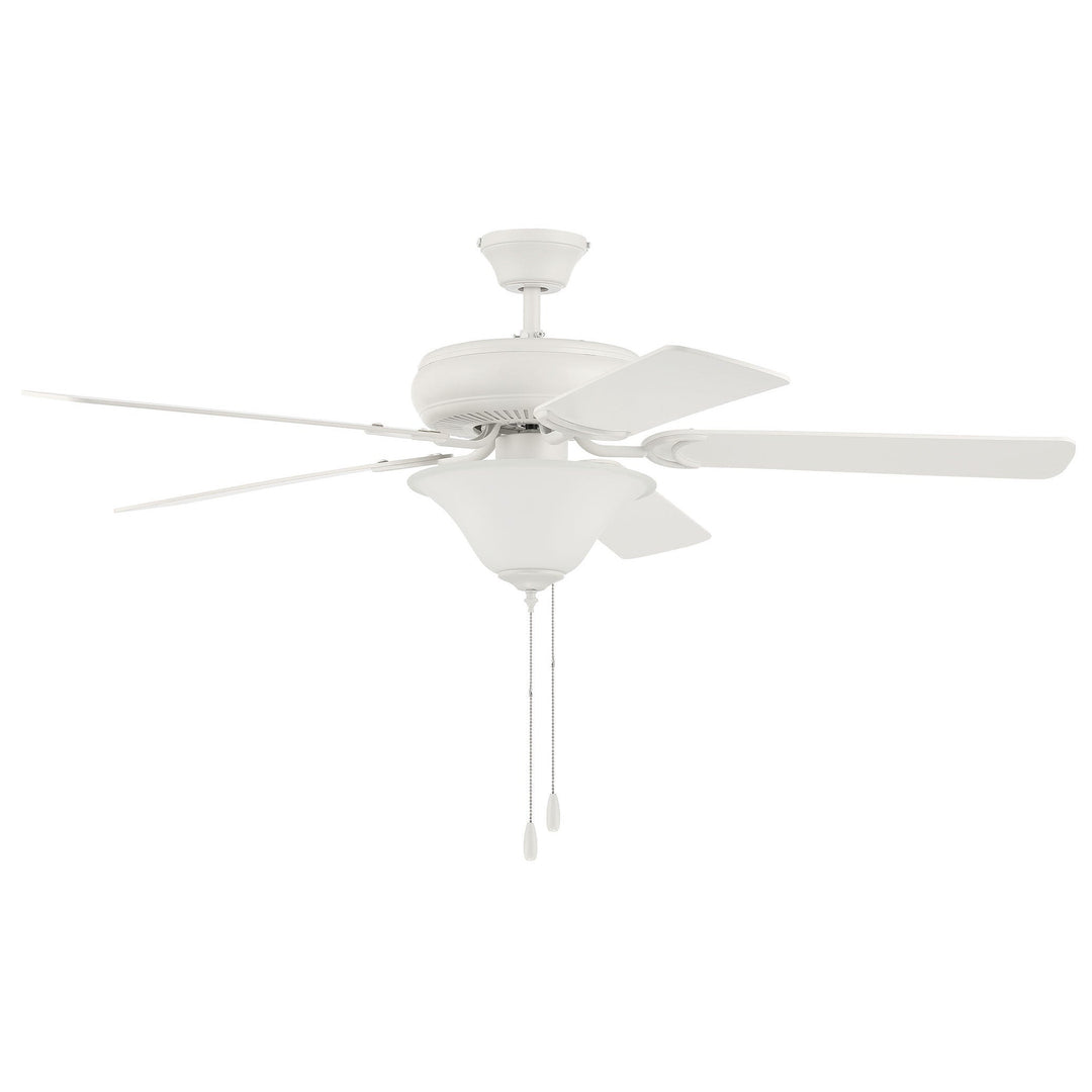 CRAFTMADE 52" Decorator's Choice 2 Light in Matte White w/ Matte White Blades