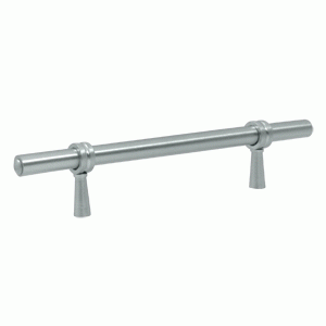 DELTANA 6 1/2 Inch Deltana Solid Brass Adjustable Pull (Brushed Chrome Finish)