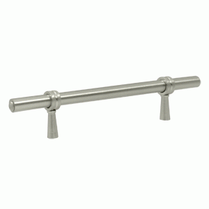 DELTANA 6 1/2 Inch Deltana Solid Brass Adjustable Pull (Brushed Nickel Finish)