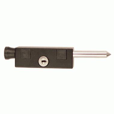 EMTEK 6 1/8 Inch Keyed Patio Door Bolt (Black)