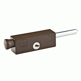 EMTEK 6 1/8 Inch Keyed Patio Door Bolt (Bronze)