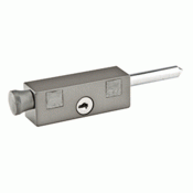 EMTEK 6 1/8 Inch Keyed Patio Door Bolt (Silver)