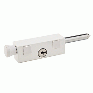 EMTEK 6 1/8 Inch Keyed Patio Door Bolt (White)