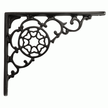 Copper Mountain Hardware 6 3/4 Inch Solid Brass Star Shape Shelf Bracket (Oil Rubbed Bronze)