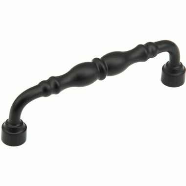 SCHAUB 6 5/8 Inch (6 Inch c-c) Colonial Pull (Matte Black Finish)