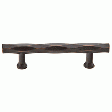 EMTEK 6 Inch (4 Inch c-c) Solid Brass Tribeca Pull (Oil Rubbed Bronze Finish)