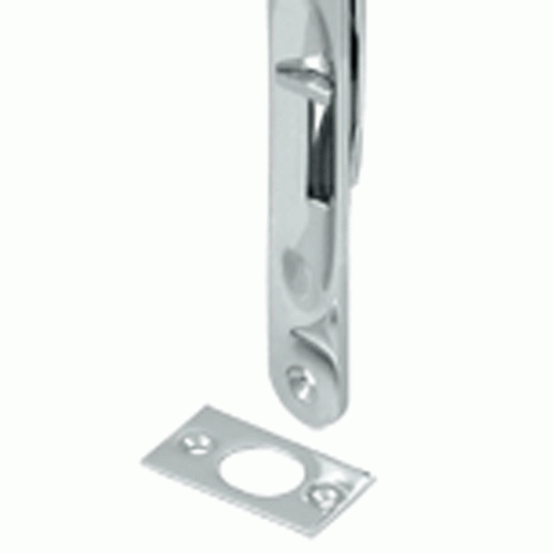 DELTANA 6 Inch Heavy Duty Round Flush Bolt (Polished Chrome Finish)