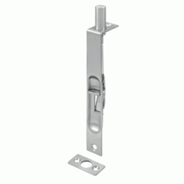 DELTANA 6 Inch Heavy Duty Square Flush Bolt (Brushed Stainless Finish)