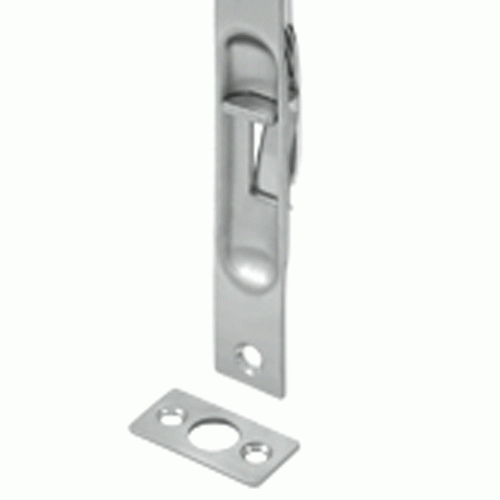 DELTANA 6 Inch Heavy Duty Square Flush Bolt (Brushed Stainless Finish)