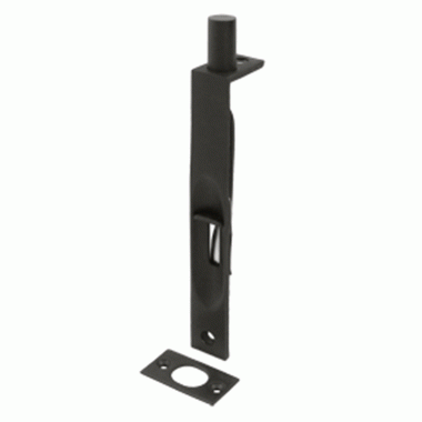 DELTANA 6 Inch Heavy Duty Square Flush Bolt (Flat Black Finish)