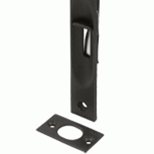 DELTANA 6 Inch Heavy Duty Square Flush Bolt (Flat Black Finish)