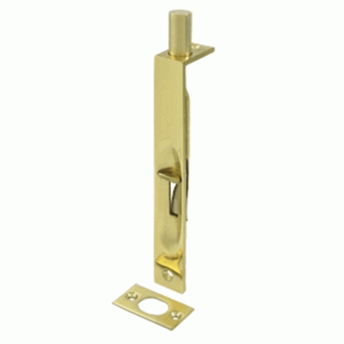 DELTANA 6 Inch Heavy Duty Square Flush Bolt (Polished Brass Finish)