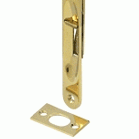 6 Inch Heavy Duty Square Flush Bolt Polished Brass Finish DELTANA