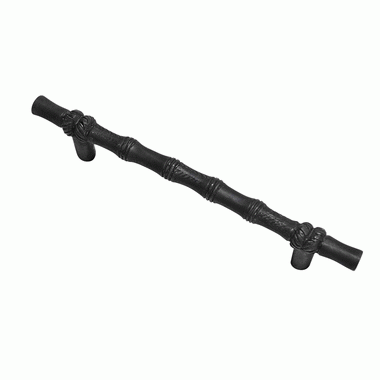 6 Inch Overall (4 1/2 Inch c-c) Japanese Bamboo Pull (Black Bronze Finish) COPPER MOUNTAIN HARDWARE