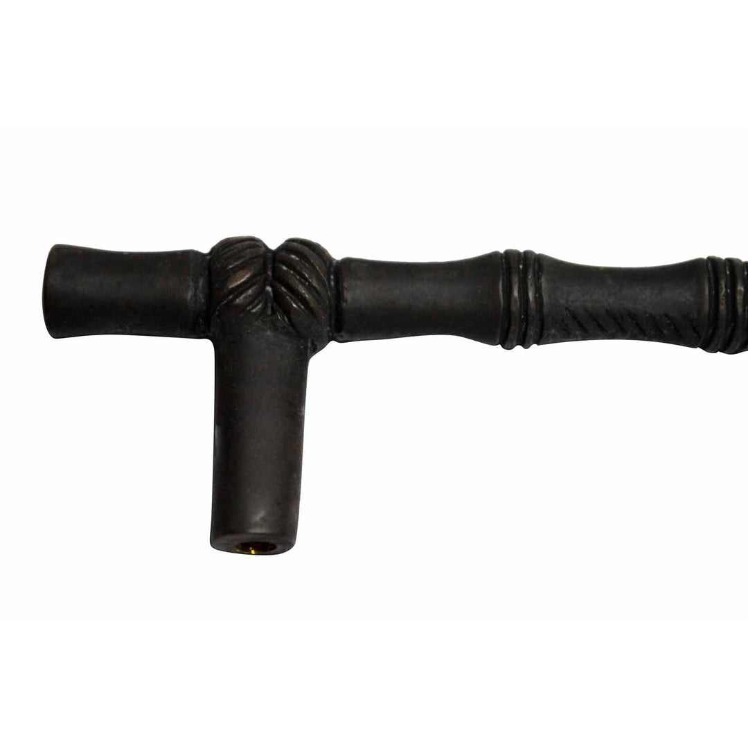 COPPER MOUNTAIN HARDWARE 6 Inch Overall (4 1/2 Inch c-c) Japanese Bamboo Pull (Oil Rubbed Bronze Finish)