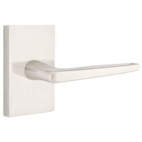 EMTEK Emtek Solid Brass Hermes Lever With Modern Rectangular Rosette