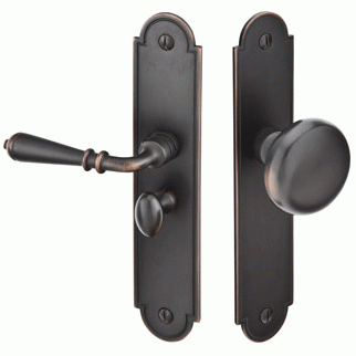 EMTEK 6 Inch Solid Brass Screen Door Lock with Arch Style (Oil Rubbed Bronze Finish)