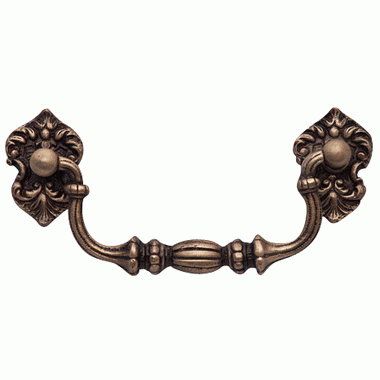 Copper Mountain Hardware 6 Inch Solid Brass Victorian Style Bail Handle (Antique Brass Finish)