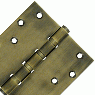 DELTANA 6 Inch X 6 Inch Solid Brass Ball Bearing Square Hinge (Antique Brass Finish)