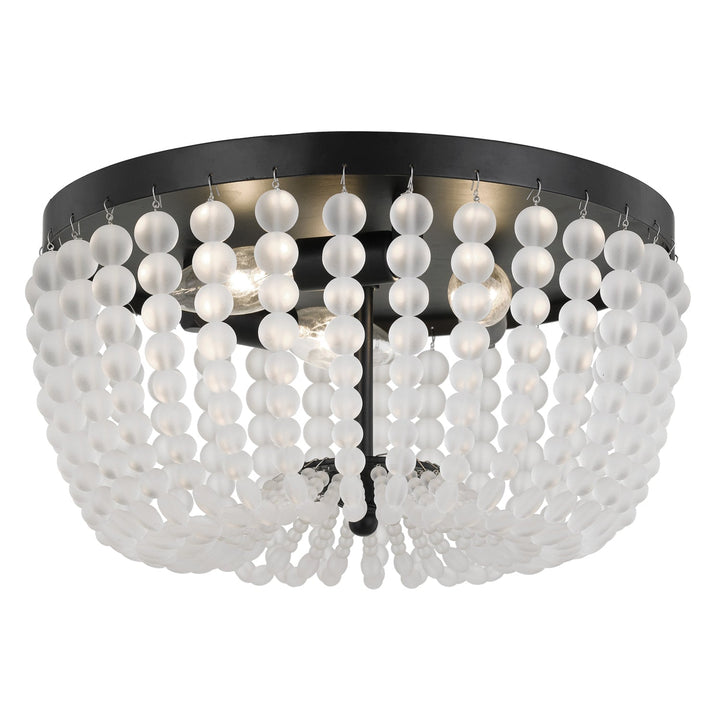 Crystorama Crystorama Rylee 3 Light Matte Black Flush Mount