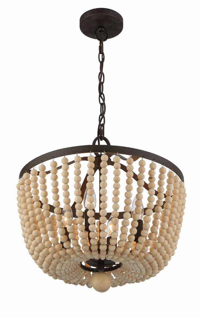 Rylee 4 Light Forged Bronze Mini Chandelier Crystorama