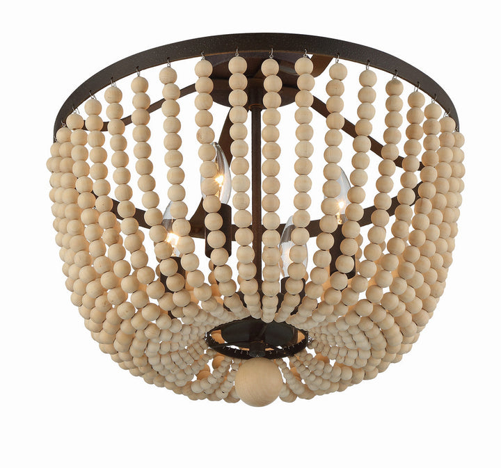 Crystorama Crystorama Rylee 4 Light Forged Bronze Semi Flush Mount