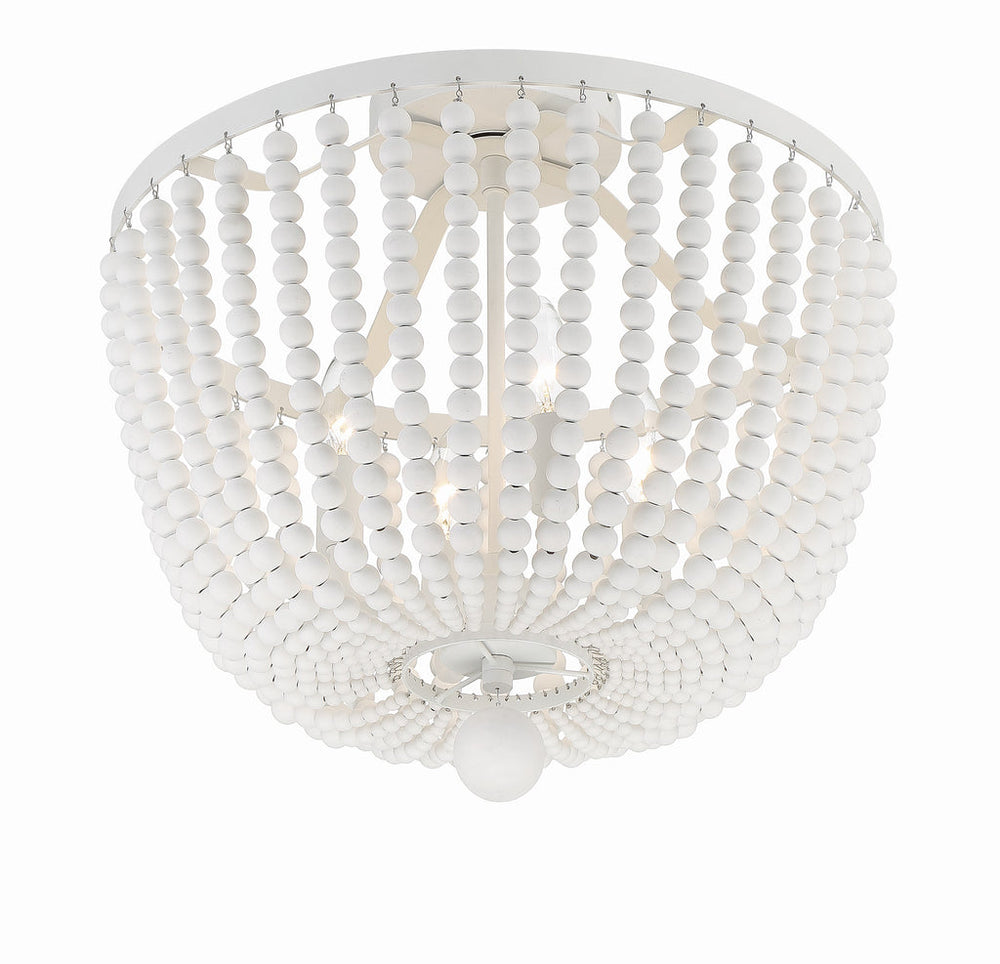 Crystorama Crystorama Rylee 4 Light Matte White Semi Flush Mount